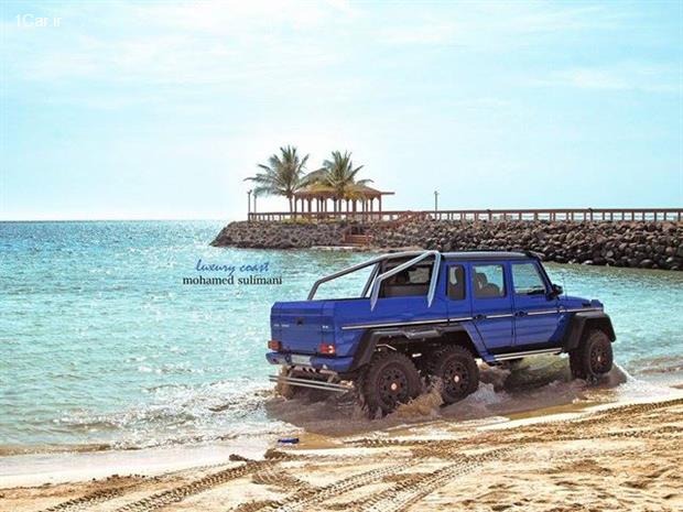 قدرت نمایی مرسدس بنز G63 AMG در دریا